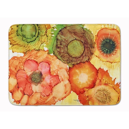 Carolines Treasures Abstract Flowers Blossoms Machine Washable Memory Foam Mat 8970RUG
